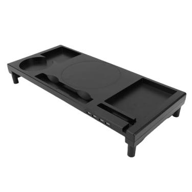 Imagem de Diydeg Suporte para Laptop, Suporte Portátil para Monitor de Computador ABS, Organizador de Mesa de Escritório Com Hub USB de 4 Portas e Slot de de Telefone para PC, Laptop