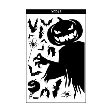Imagem de Adesivo de Janela Halloween Assustador Vidro Lateral para Decoração Traje Adesivos Estáticos Reutilizáveis Festa