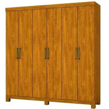 Imagem de Guarda Roupa Recife 6 Portas Com Pés Cinamomo - Carioca