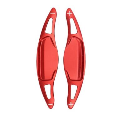 Imagem de Fabater 2 PCS Volante Paddle Shifter Extension Material de Liga de Alumínio Resistente para Stinger 2018 e Posterior, Proteção Decorativa para Condução Diária (Vermelho)