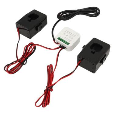 Imagem de aqxreight Medidor de Energia WiFi Potência Monofásica Com 2 Pinças CT para Rastreamento Solar e de Rede, Dados de Aplicativos Em Tempo Real, 90-250 V, Compatível Com/Smart Life, Solução de