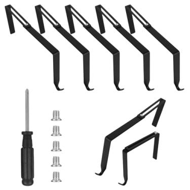 Imagem de Conjunto 5 Ganchos para Luzes de Cordão, Sem Necessidade Furar Paredes Tijolo 9 a 16,8 cm Suportes Luzes Externas Paredes Concreto e Blocos Cimento Perfeitos para Decorações de Natal