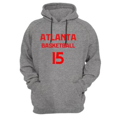 Imagem de Blusa Moletom Capuz Basquete Atlanta Basketball número 15 - Loja Click