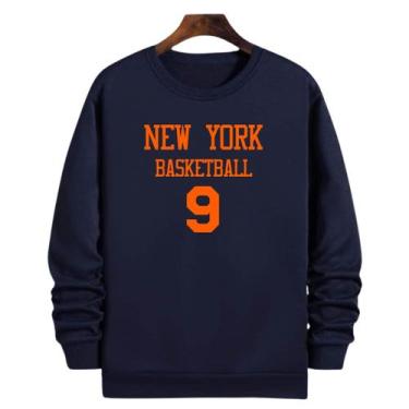 Imagem de Blusa Moletom Gola Basquete New York Basketball número 9 - Loja Click 