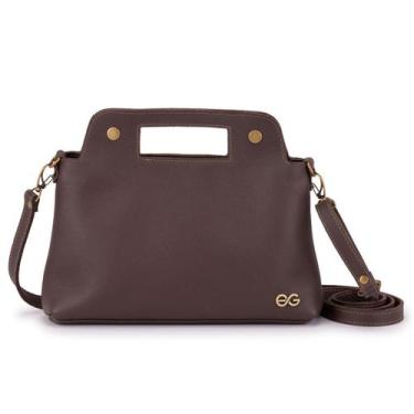 Imagem de Bolsa Feminina Transversal Média Tiracolo Couro Legítimo - Ello Griff,
