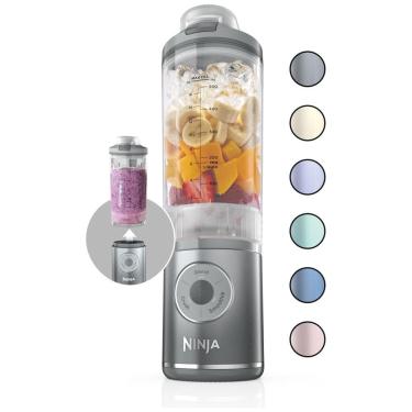Imagem de Liquidificador Portátil sem Fio 500mL com 3 Programas, À prova de Vazamento, 11V, Ninja Blast Max, BC251SL, Prateado