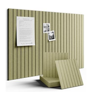 Imagem de Fluxynara Quadro de avisos de feltro grande 122 x 91 cm Alternativo para quadro de cortiça - pacote com 6 com 40 abas adesivas removíveis seguras, quadros de cortiça para paredes, quadro de cortiça