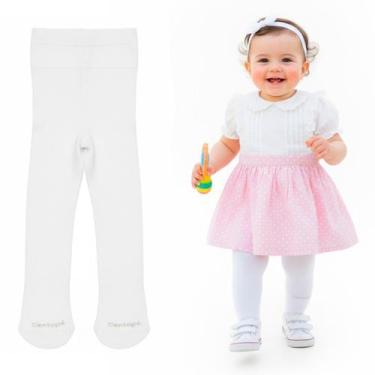 Imagem de Meia Calça Infantil Bebê Batizados Festas Confortável e Quentinho Para