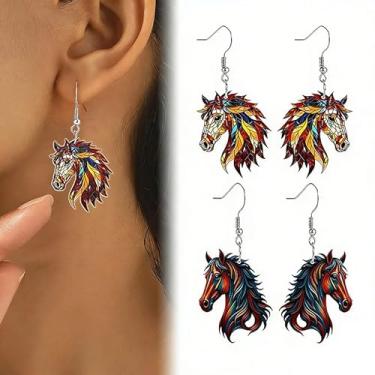 Imagem de Brinco de acrílico com pingente de animal, joia moderna, presente para esposa, mulheres, amigas, família, colega de trabalho, popular, fofo, engraçado, brinco, one size, Acrílico, Sem pedra preciosa