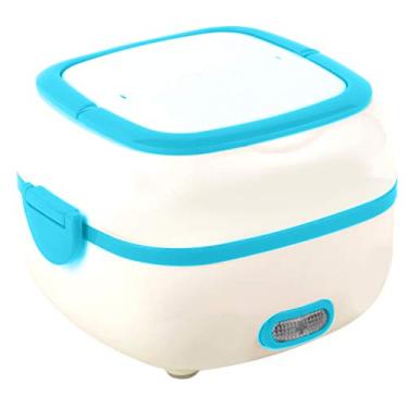 Imagem de Panela de vapor elétrica portátil para alimentos 2 camadas em aço inoxidável Arroziera Recipientes almoço multifuncionai