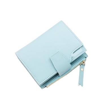 Imagem de Mini bolsa feminina pequena carteira feminina para meninas rosa 、 bolsa de dinheiro porta-cartões de visita, Uma cor, Blue