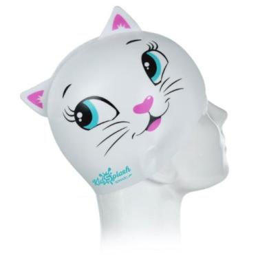 Imagem de Touca de natação infantil gatinho branco snow cat speedo