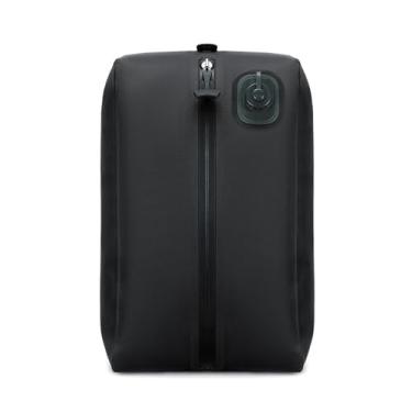 Imagem de KiBcsLic Saco de armazenamento a vácuo para viagem, organizador de malas reutilizável e a rasgos, com fecho hermético e multifuncional para embalar, Preto