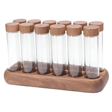 Imagem de Ioensy Tubos para armazenamento de grãos de café em dose única, recipiente para 12 tubos, adega para grãos de café expresso, ideal para bar, cafeteria, 12 Long