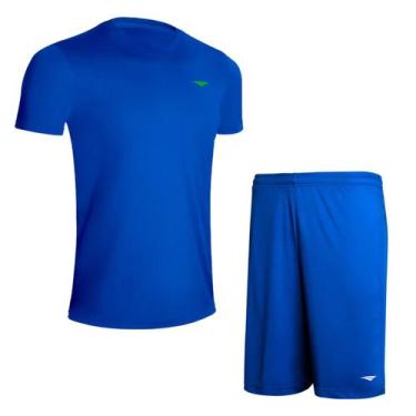 Imagem de Kit Camiseta Calção Penalty Masculino, Azul, GG