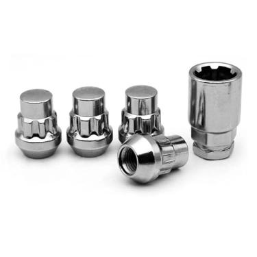 Imagem de 4 peças parafuso de pneu cubo de roda 60 graus porcas de bloqueio de roda de carro com chave M12X1.25 M12X1.5 parafuso de roda parafuso de porca parafusos de roda (2, M12X1,25)