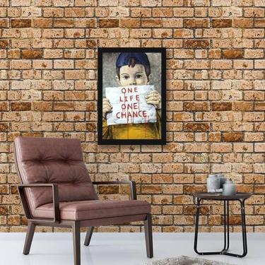 Imagem de Quadro Decorativo One Life One Chance 45x34Cm Moldura Preta