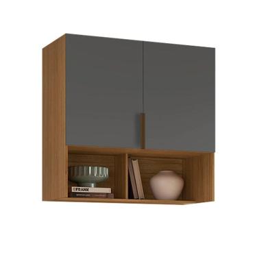 Imagem de Guarda-Roupa Modulado Aéreo Altezza Clean 2 Portas Freijó e Tintânio