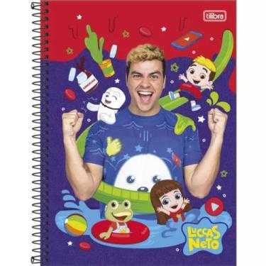 Imagem de Caderno Espiral 1 Matéria Luccas Neto Capa Dura 80 Folhas - Tilibra