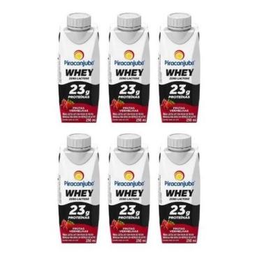Imagem de Piracanjuba Whey Frutas Vermelhas Zero Lactose 250ml Kit C/6