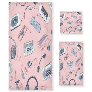 Imagem de xigua Fita cassete conjunto de toalhas de banheiro absorvente macio 3 peças toalha de banho toalha de mão toalhas decorativas para banheiro, academia, hotel, praia, piscina