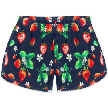 Imagem de Short Antiviral Infantil Feminino Marisol - 8, 8, Azul