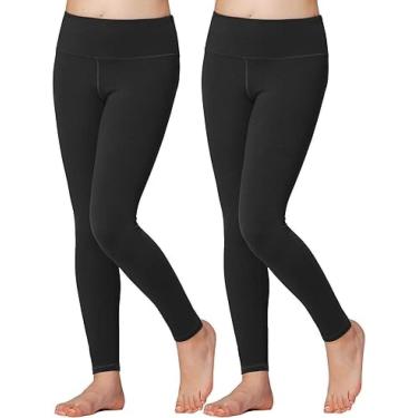 Imagem de KIT 2 Calça Legging Juvenil Escolar Ginástica Dança veste 34 a 36 Tamanho:P;Cor:;Gênero...