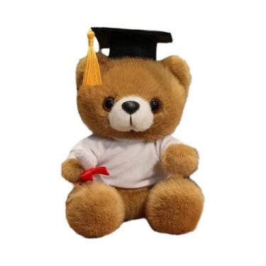 Imagem de Urso De Pelúcia Com Chapéu De Doutor De 18cm Para Meninos, Meninas E E