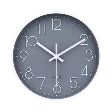 Imagem de Relógio De Parede Digital Silencioso De Quartzo De 8/12 Polegadas Para