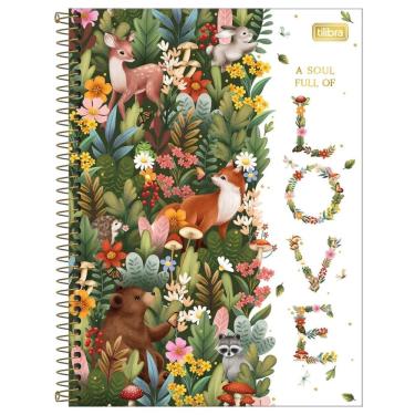 Imagem de Caderno Espiral Capa Dura Universitário 10 Matérias Loveland 160 Folhas Tilibra Estampa 4