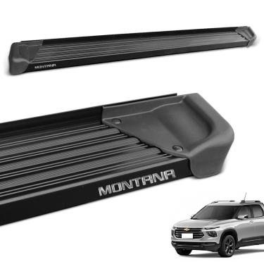 Imagem de Estribo Lateral Montana 2023 a 2025 Aluminio Preto A3