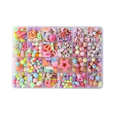 Imagem de Kit De Joias DIY Para Meninas: Pulseira E Colar Com Miçangas, 500 Peça