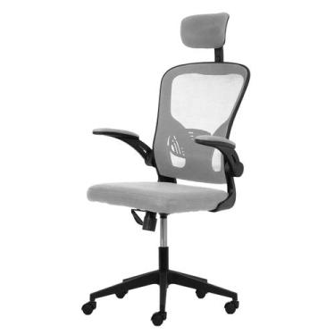 Imagem de Cadeira Presidente De Escritório Ergonômica Best Mesh Cinza - WAW Desi