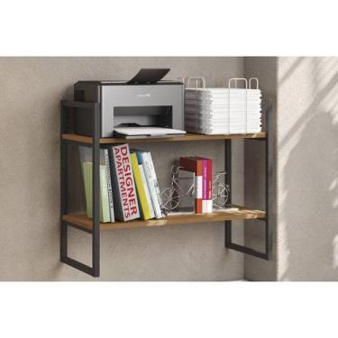 Imagem de Prateleira Decorativa Sala Estar Industrial LI008 Canela/Preto - Kappe