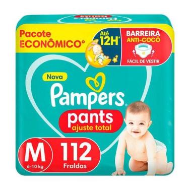 Imagem de Fralda Pampers Pants Ajuste Total Max M 112 Unidades, M, 112