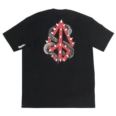 Imagem de Camiseta Volcom Comfort Snake Peace - Preto (Oversize)-Masculino