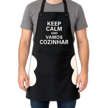 Imagem de Avental de Cozinha com Bolso e Lateral Toalha Seca Mãos PVC Impermeáve