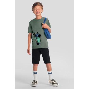 Imagem de Conjunto infantil menino gamer metalizado Brandili, Verde, 6