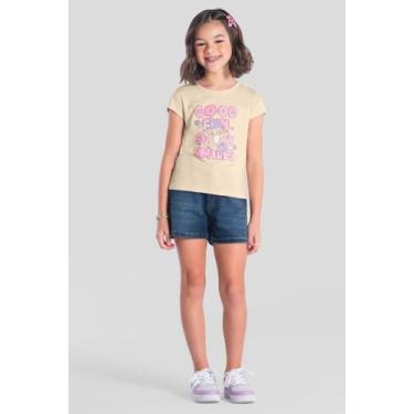Imagem de Blusa infantil menina cachorrinho sweet goods Brandili, Natural, 6