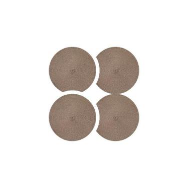 Imagem de Jogo Americano Taupe 37cm Kit 4 Rafimex