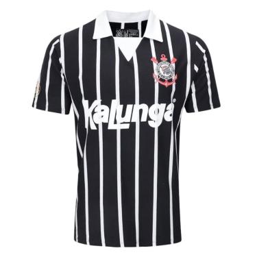 Imagem de Camiseta Corinthians Listrada Kalunga Oficial Licenciada-Masculino
