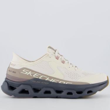 Imagem de Tênis Skechers Alus Glide-Step Feminino Off White, 35