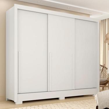 Imagem de Guarda Roupa Casal 3 Portas De Correr 1,80m Isabela Plus Branco - M.a