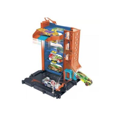 Imagem de Pista HotWheels City Garagem Estaciona elevador Mattel HDR28 - Hot Whe
