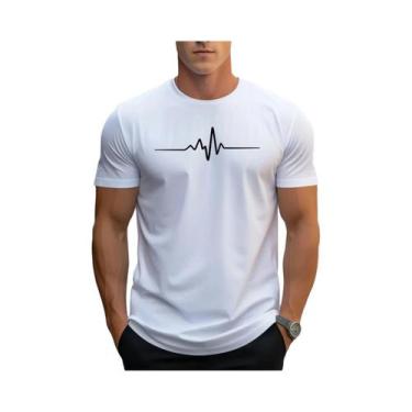 Imagem de Camiseta Masculina De Verão Respirável Com Gola Redonda E Estampa De E