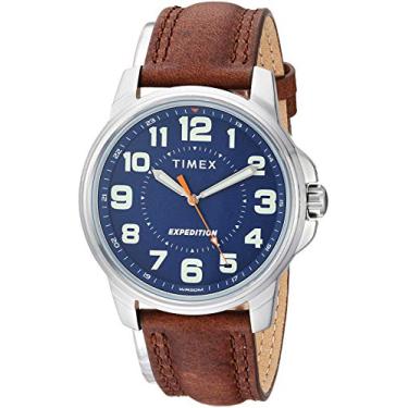 Imagem de Timex Relógio masculino Expedition Metal Field, Marrom/azul, 40 mm, Expedição