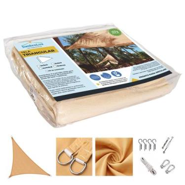 Imagem de Tela toldo sombreamento sombralux 4x4x5,6 areia