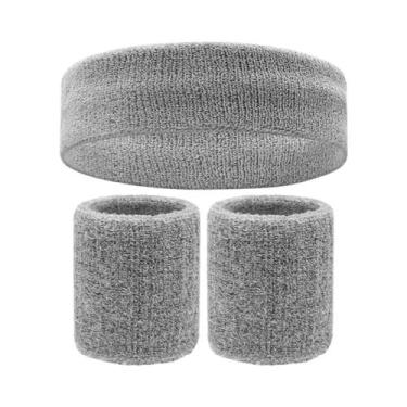 Imagem de Conjunto De Faixas De Suor Para Cabeça E Punhos Masculinas Para Esport