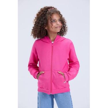 Imagem de Jaqueta Infantil Unissex de Inverno Moletom Liso com Capuz - Vida Cost