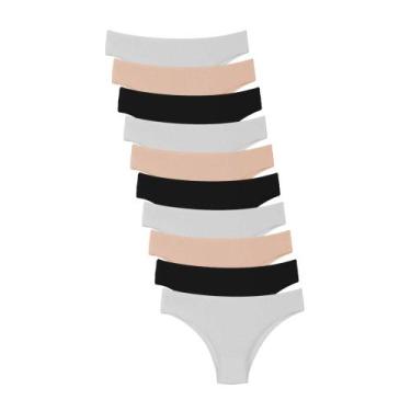 Imagem de Kit 10 Calcinha de Algodão Sortida Comfort Cotton Feminina A10 - QLC S